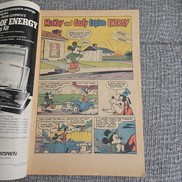 Mickey Mouse and Goofy Explore Energy Comics 1976 Vintage Book - Picture 3 of 8